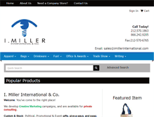 Tablet Screenshot of imillerinternational.com